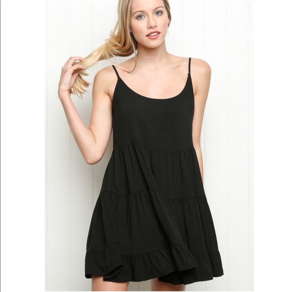 Brandy Melville Thin Strap Black Dress